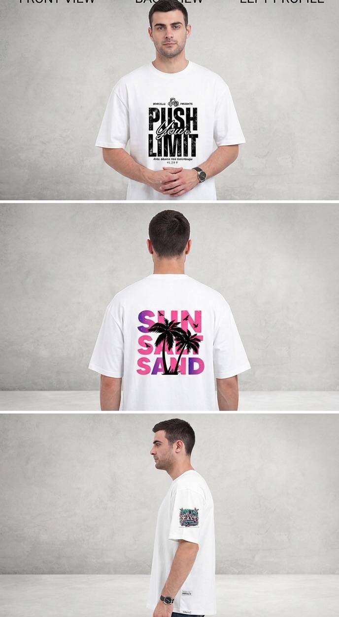 Unisex Oversized Terry T-Shirt | 260 GSM Cotton Drop Shoulder Tee for Men & Women"