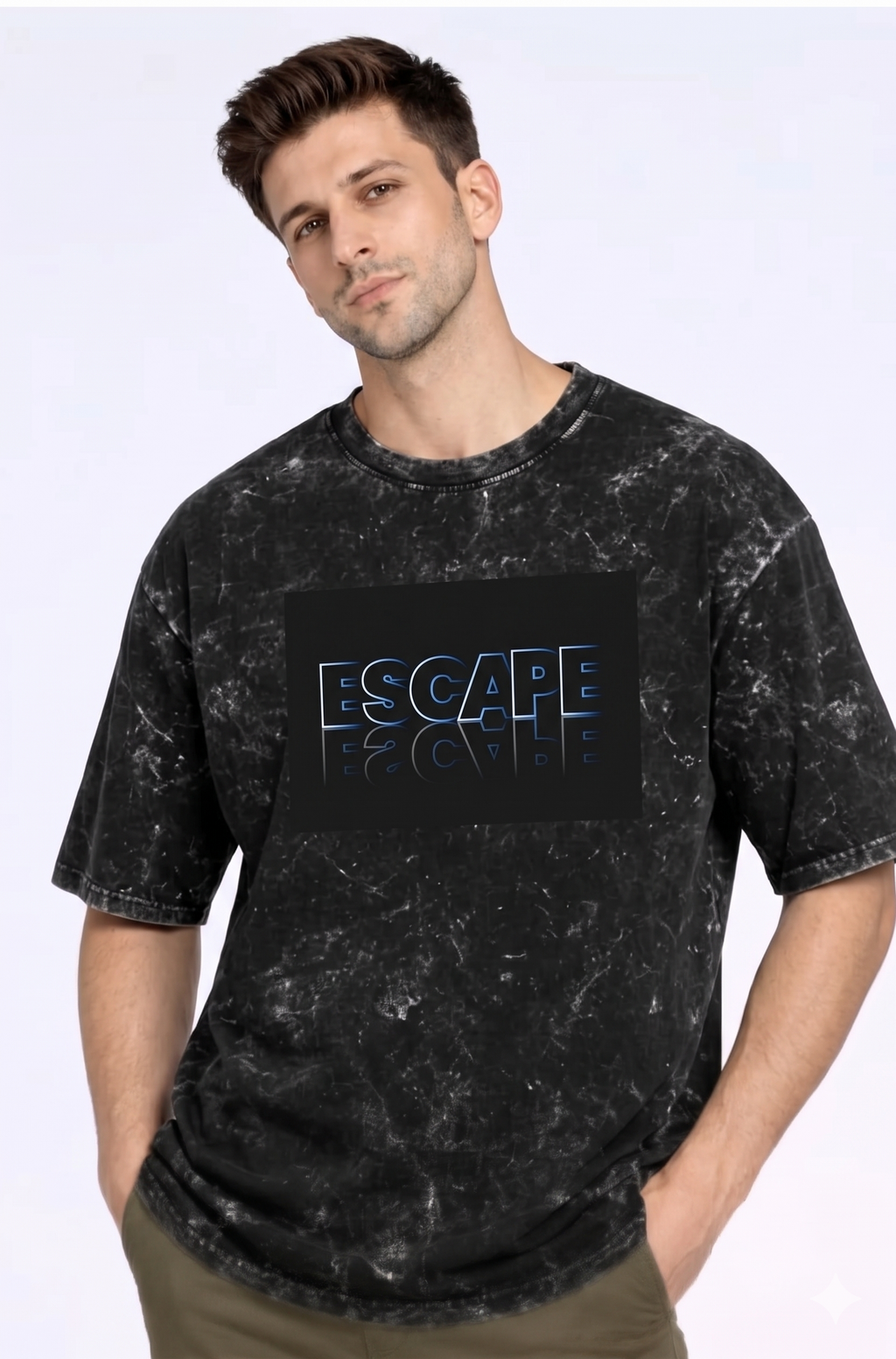 Vintage Acid Wash Oversized Drop Shoulder Tee | Unisex Streetwear | Baggy fit t shirt