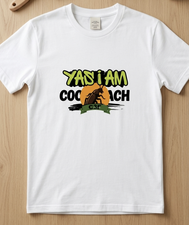 : CJP Cockroach Janta Party Oversized Cotton Streetwear T-Shir / Printed Meme T-Shirt